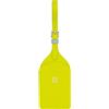 DUDU Etichetta Portanome per Valigia in Vera Pelle, Tag da Bagaglio da Viaggio, Targhetta Porta Indirizzo Anti Smarrimento Lime