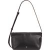 DUDU Borsa Tracolla Piccola Donna in Pelle Morbida, Borsa a Spalla, Chiusura a Cerniera, Borsetta da Sera Elegante Moda Città Fashion Nero rosa