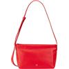 DUDU Borsa Tracolla Piccola Donna in Pelle Morbida, Borsa a Spalla, Chiusura a Cerniera, Borsetta da Sera Elegante Moda Città Fashion Rosso fiamma