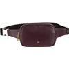 DUDU Marsupio in Pelle Uomo con Cinghia Addominale Regolabile, Marsupio Colorato a Tasca Singola con Cerniera, Porta Cellulare, Borsello da Viaggio, Marsupio da Scooter Moto Bicicletta Burgundy scuro