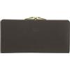 DUDU Portafoglio Donna Grande Vera Pelle con Protezione RFID, Porta Carte di Credito con Portamonete Borsellino Clic Clac, Portafogli Porta Banconote Colorato Coffee brown