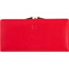 DUDU Portafoglio Donna Grande Vera Pelle con Protezione RFID, Porta Carte di Credito con Portamonete Borsellino Clic Clac, Portafogli Porta Banconote Colorato Rosso fiamma