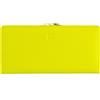 DUDU Portafoglio Donna Grande Vera Pelle con Protezione RFID, Porta Carte di Credito con Portamonete Borsellino Clic Clac, Portafogli Porta Banconote Colorato Lime