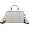 DUDU Borsa Donna a Cilindro in Vera Pelle, Borsa Morbida Cilindrica, Barrel Bag con Tracolla e Due Manici, Design Elegante Colorata Perla