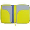 DUDU Cartella Portadocumenti A5 in Vera Pelle da Uomo Donna, Porta Tablet iPad Mini, Portablocchi, Organizer per Blocco Note Quaderno A5 Lime