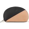 DUDU Mini Pochette per Borsa in Pelle, Astuccio Porta Trucchi da Viaggio, Piccola Trousse con Cerniera da Borsetta, Design Colorato Nero rosa
