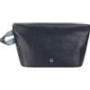 DUDU Beauty Case Donna Uomo in Pelle con Cerniera Zip, Borsa da Toilette Grande Colori Vivaci, Ideale per Viaggi, Palestra, Terme, Interno Idrorepellente Navy