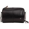 DUDU Borsa Donna Cilindrica in Pelle, Borsa a Tracolla con Catena e Pelle, Borsa a Cilindro Piccola Fashion Elegante con Cerniera Nero