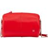 DUDU Borsa Donna Cilindrica in Pelle, Borsa a Tracolla con Catena e Pelle, Borsa a Cilindro Piccola Fashion Elegante con Cerniera Rosso fiamma