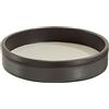 DUDU Svuotatasche da Ingresso Rotondo in Pelle, Vassoio Piccolo da 16cm Multicolore di Design, Oggetto Decorativo di Casa Antracite