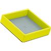 DUDU Svuotatasche in Pelle Colorato di Design da Ingresso Porta Oggetti, 14x14cm, con Scatola Regalo Lime