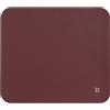 DUDU Tappetino per Mouse Morbido in Pelle, Sottile, di Design, 25x22 cm, Antiscivolo, Mouse Pad da Scrivania, Colorato Burgundy