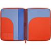 DUDU Cartella Portadocumenti A4 in Pelle Portablocco da Ufficio Cartellina Porta Tablet iPad Multicolore con Zip Zucca