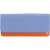 DUDU Custodia Porta Occhiali da Vista e Occhiali da Sole in Vera Pelle Morbida con Chiusura Magnetica, Astuccio Portaocchiali Colorato Blu pastello