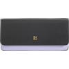DUDU Custodia Porta Occhiali da Vista e Occhiali da Sole in Vera Pelle Morbida con Chiusura Magnetica, Astuccio Portaocchiali Colorato Black lavender