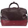 DUDU Borsone da Viaggio Uomo Donna in Pelle, Borsa per Weekend con Due Manici, Bagaglio a Mano o Tracolla 28 Litri con Cerniera Burgundy