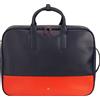 DUDU Valigia da Viaggio per Uomo Donna in Pelle di Alta Qualità, Zaino da Viaggio da 33 Litri, Bagaglio a Mano, Borsa a Tracolla con Cerniera Zip Navy