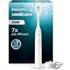 Philips Sonicare 5500, spazzolino elettrico sonico con 1 livello di intensità, avviso di pressione, EasyStart, Smartimer e BrushPacer, bianco, modello HX7110/01 [Nuova tecnologia]