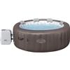BESTWAY 6001S Piscina Idromassaggio gonfiabile rotonda fuori terra Dominica Lay-Z-Spa HydroJet, Max 6 persone, Dimensioni 196x71 cm
