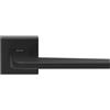 Forme Maniglie con rosetta quadrata per porte interne, Finitura Nero opaco, Modello London