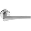 Forme Maniglie con rosetta rotonda per porte interne, Finitura Cromo satinato, Modello Eos