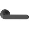 Forme Maniglie con rosetta rotonda per porte interne, Finitura Nero opaco, Modello Round