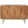DRW Consolle, Legno e Metallo, Naturale Scuro, 80x40x120 cm