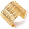 MAJALE Bracciale Regolabile per Donna in Bagno di Argento e Oro 18K - Bracciale Largo Stile Schiava, Moda Urbana, Regalo Elegante in Oro e Argento, Talla única, Ottone