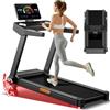 CURSOR FITNESS CURSOR Tapis Roulant Salvaspazio con 16% Pendenza, 14KM/H Tapis Roulant Elettrico Pieghevole con Cardiofrequenzimetro, 3.5HP Tapirulan da Casa con Display LED, Carico massimo di 180 kg, Portatile