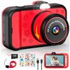 CHAKEYAKE Macchina Fotografica Bambini | 3,5" Grande Schermo| 360° Obiettivo Zoom Rotante| 1080P HD Fotocamera Bambini con Selfie| Flash LED | Scheda SD 32G| Regalo Bambina e Bambino 3 4 5 6 7 8 9 10 11 12 Anni
