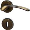Alpertec Porta Alpertec Amos - R ottone brunito per stanza porte pulsante set maniglia porta guarnizioni, 32740563