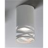 Illuminando CHIMERA MINI PLAFONIERA IN METALLO BIANCO CON INTAGLI E CON LAMPADINA ATTACCO GU10 MODERNA