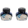 Pelikan 4001 - Bicchiere per inchiostro, 30 ml, 2 pezzi, 3,7 x 6,1 x 6,1 cm, colore: Blu/Nero