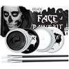 Holzsammlung Set di Colori per Il Corpo per Il Viso in Bianco e Nero,Kit Artistico, Per Halloween, Natale, Feste, Cosplay, Clown, Effetti Speciali SFX