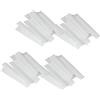 IWOWHERO 100pezzi Coperture Protettive in Plastica Pe Retina per Pennelli da Trucco Design Rete Bianco per Custodia e Trucco