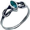 CELCIA JEWELRY Nodo d'amore in argento sterling solido con anello turchese genuino a forma di piccolo diamante, anello delicato, anello minimalista, anello per la festa della mamma, regali di Birthstone di dicembre