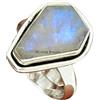 CELCIA JEWELRY Anello Pietra di Luna Arcobaleno Naturale, Argento Sterling Solido, Anello Proposta, Regali di Lusso, Regali per Coppie, Anello Cocktail, Regali di San Valentino per Moglie, Pietra di Luna di Giugno