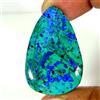 Handmade 65.80Cts Gemma Sciolta Cabochon Pietra Naturale Azurite Goccia 27x43x6mm