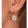 14K Oro Giallo Minimalista Orecchini Naturale Moissanite Cuscino Pendente