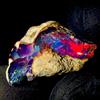 OPAL EMPIRE Opale Nero Grezzo Ethiopian, Pietra Naturale Dry Fire, 7.7 Ct 20x15 mm