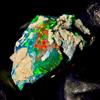 OPAL EMPIRE Pietra Opale Fire Naturale Etiopia Grezza Nera 7 Carati 18x13 mm