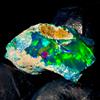 OPAL EMPIRE Gemma Opale Naturale Fire, Opale Etiopico Grezzo Nero 9 Carati 20x13 mm
