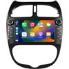 hizpo Autoradio Android 14 con touchscreen da 7 pollici e processore quad-core per Peugeot 206 206cc 2000-2008 WiFi CarPlay/Android Auto Bluetooth 4G SWC GPS RDS 2 GB + 32 GB