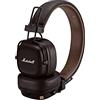 Marshall Major IV Cuffie On-Ear Bluetooth Pieghevole, Auricolari, Wireless, 80 ore riproduzione, Marrone