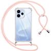 Pnakqil Cover per Oppo Reno 15 5G con Cordino, Trasparente Custodia con Laccio Tracolla Cellulare Girocollo Collana Protettiva per Oppo Reno 15 5G 6,59, Rosa