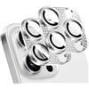 LucBuy 2 Pezzi Protezione per Obiettivo Fotocamera con Diamanti Lucidi per iPhone, Telefono Decorato con Strass 3D in Metallo, Cover Posteriore per Fotocamera per iPhone 15 Pro/iPhone 15 Pro Max