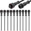 VISSQH 3 pin connettore impermeabile maschio femmina IP67 3 pin Connettore Fili Elettrici Impermeabile,per Cavo da Prolunga 22AWG 20cm,per auto, luci di striscia LED(5 Paia)