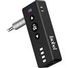 Isobel Ricevitore trasmettitore Bluetooth 5.4, adattatore audio wireless Bluetooth portatile 3 in 1 a qualsiasi jack AUX da 3,5 mm per TV, PC, auto, aerei, barche, casa, palestra, con microfono