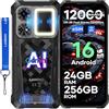 LAGENIO Rhino 1 Pro Telefono Indistruttibile 2026 Andriod 16-24GB+256GB/1TB Rugged Smartphone 12000mAh/33W, 130 dB di Altoparlanti Dual-Stereo con Luce da Campo, 64MP, 120Hz 6.9, 4G/OTG/eSIM/NFC