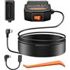 eSynic OBD Hardwire Kit Filo Rigido USB Type-C per Dash Cam Auto da 12V a 24V, con Cablaggio 3.5m, Monitoraggio Parcheggio 24/7, Protezione da Bassa Tensione, Adatto a Veicoli Elettrici